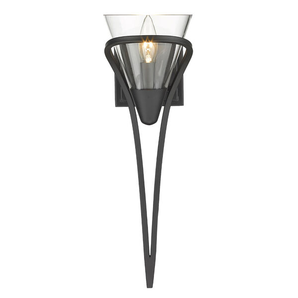 Olympia Matte Black One-Light Wall Sconce, image 3